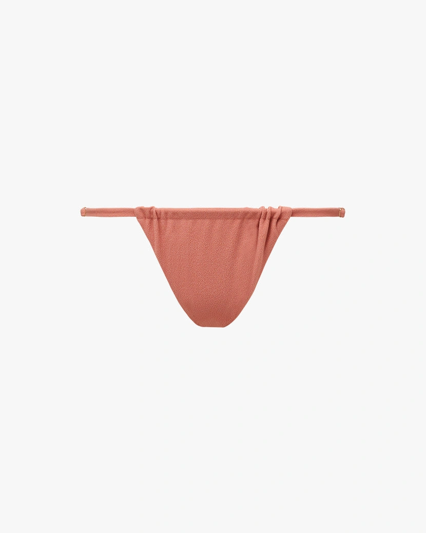 Ruched Crepe Knit Bikini Bottoms: Adjustable & Chic for Summer!
